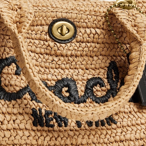 ❤️Coach Straw Cargo Tote 26 - Picture 5 of 11